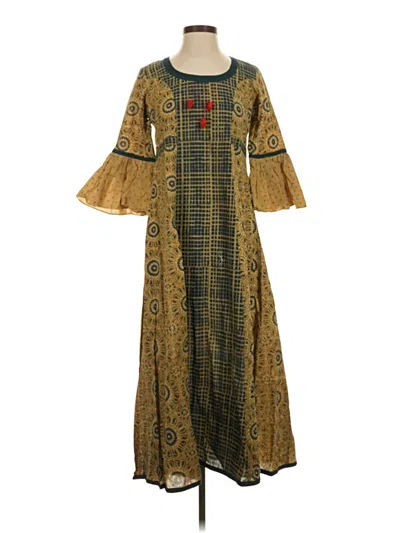 Pre-owned Assorted Brands Casual Dress In Gold