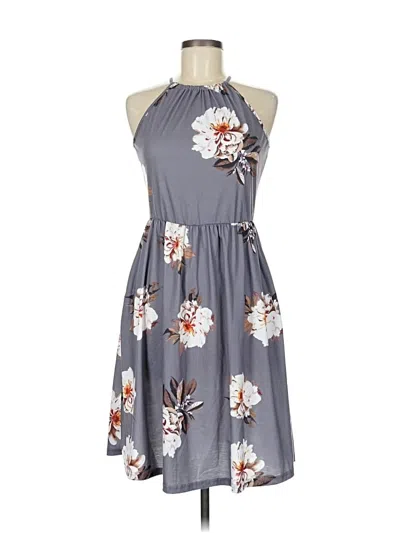 Pre-owned Assorted Brands Casual Dress In Gray