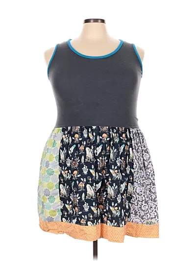 Pre-owned Assorted Brands Casual Dress In Gray