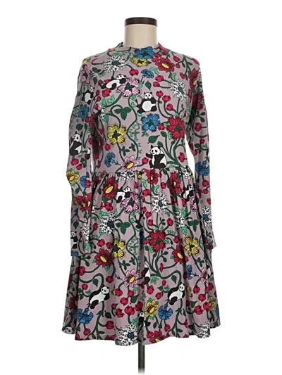 Pre-owned Assorted Brands Casual Dress In Gray