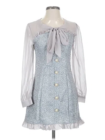 Pre-owned Assorted Brands Casual Dress In Gray