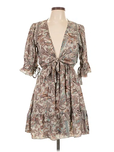 Pre-owned Assorted Brands Casual Dress In Gray