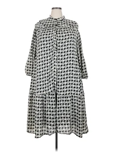 Pre-owned Assorted Brands Casual Dress In Gray