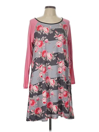 Pre-owned Assorted Brands Casual Dress In Gray