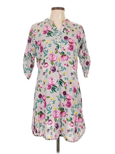 Pre-owned Assorted Brands Casual Dress In Gray