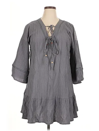 Pre-owned Assorted Brands Casual Dress In Gray