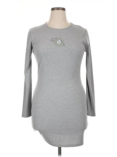 Pre-owned Assorted Brands Casual Dress In Gray