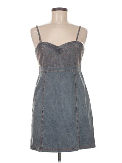 Pre-owned Assorted Brands Casual Dress In Gray