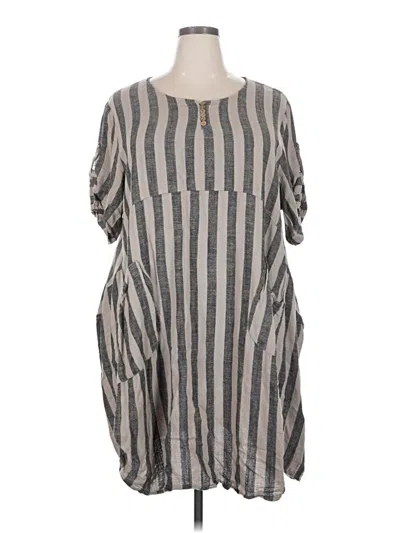 Pre-owned Assorted Brands Casual Dress In Gray