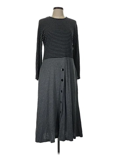 Pre-owned Assorted Brands Casual Dress In Gray