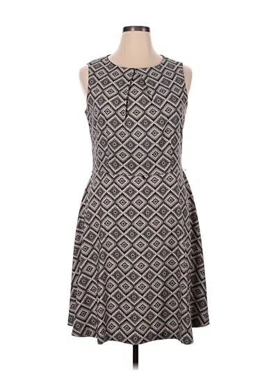 Pre-owned Assorted Brands Casual Dress In Gray