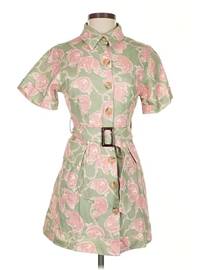 Pre-owned Assorted Brands Casual Dress In Green