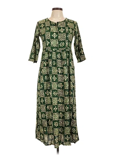 Pre-owned Assorted Brands Casual Dress In Green