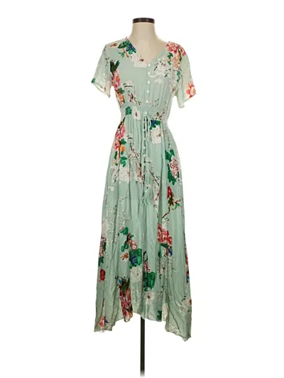 Pre-owned Assorted Brands Casual Dress In Green