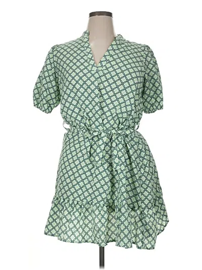 Pre-owned Assorted Brands Casual Dress In Green
