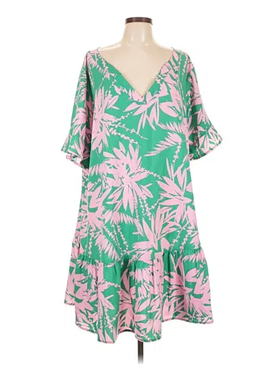 Pre-owned Assorted Brands Casual Dress In Green