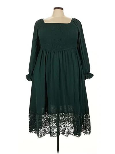 Pre-owned Assorted Brands Casual Dress In Green
