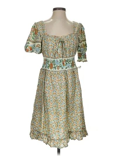 Assorted Brands Casual Dress In Green