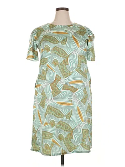 Pre-owned Assorted Brands Casual Dress In Green