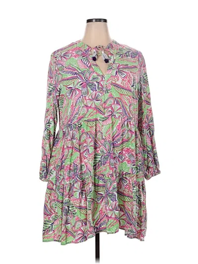 Pre-owned Assorted Brands Casual Dress In Green