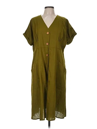Pre-owned Assorted Brands Casual Dress In Green
