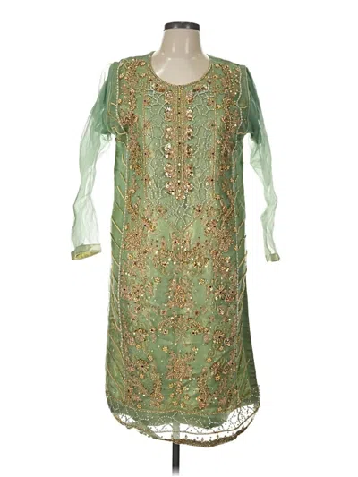 Pre-owned Assorted Brands Casual Dress In Green