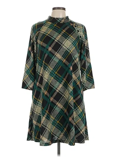Assorted Brands Casual Dress In Green