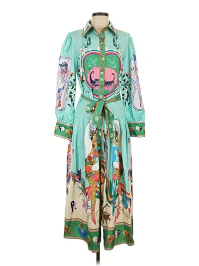 Pre-owned Assorted Brands Casual Dress In Green