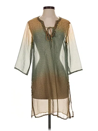 Assorted Brands Casual Dress In Green