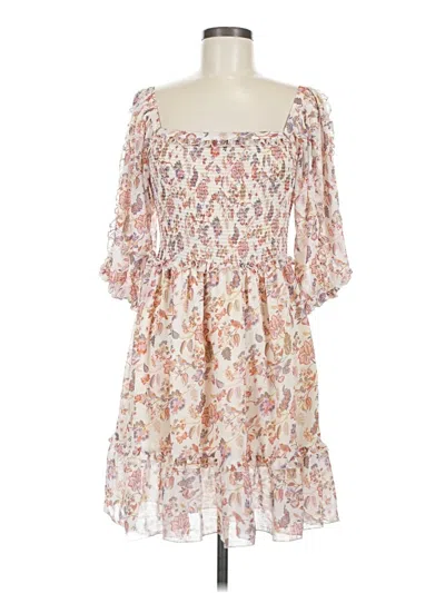 Pre-owned Assorted Brands Casual Dress In Ivory