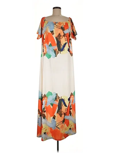Pre-owned Assorted Brands Casual Dress In Ivory