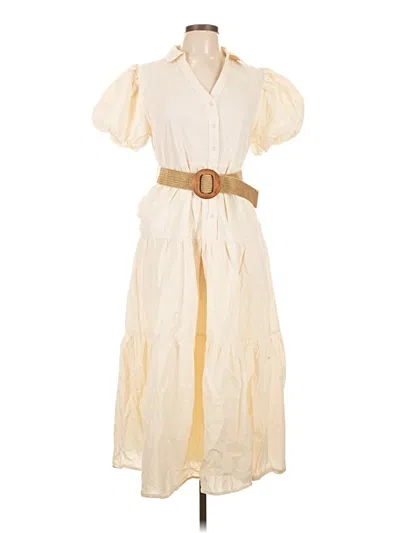 Pre-owned Assorted Brands Casual Dress In Ivory