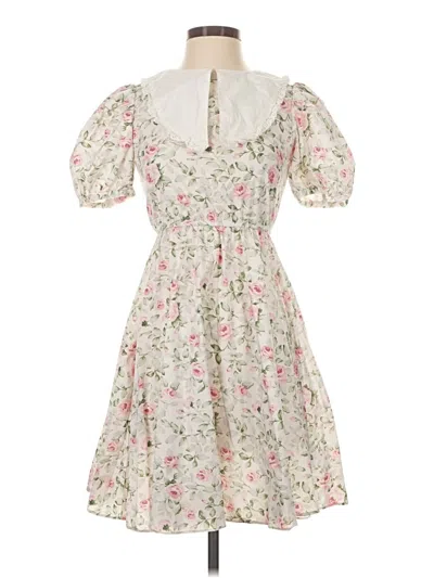 Pre-owned Assorted Brands Casual Dress In Ivory