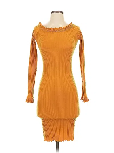 Pre-owned Assorted Brands Casual Dress In Orange