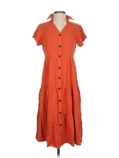 Pre-owned Assorted Brands Casual Dress In Orange