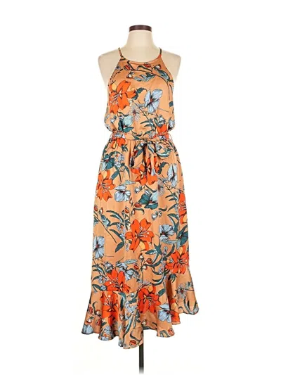 Pre-owned Assorted Brands Casual Dress In Orange