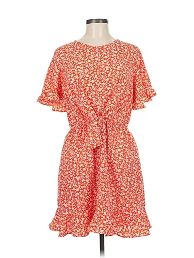 Pre-owned Assorted Brands Casual Dress In Orange