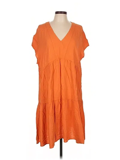 Pre-owned Assorted Brands Casual Dress In Orange