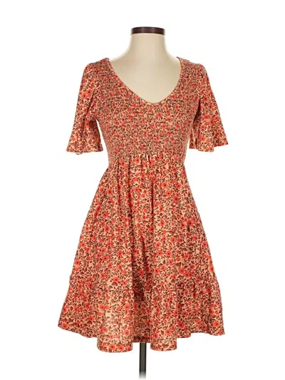Pre-owned Assorted Brands Casual Dress In Orange