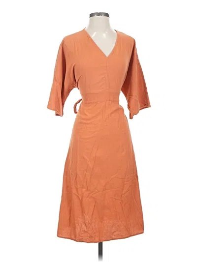 Pre-owned Assorted Brands Casual Dress In Orange