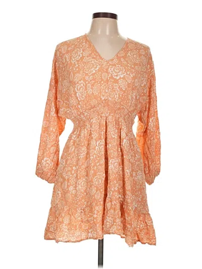 Pre-owned Assorted Brands Casual Dress In Orange