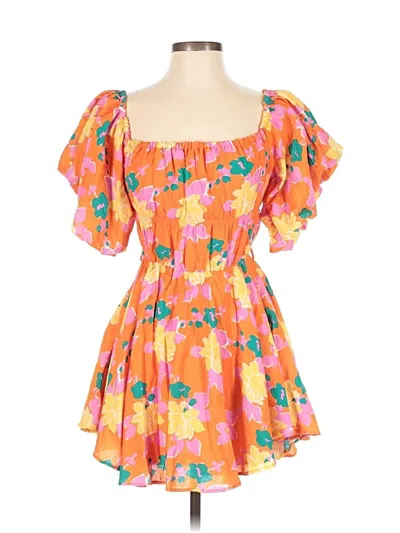 Pre-owned Assorted Brands Casual Dress In Orange