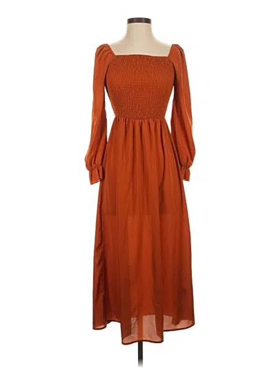 Pre-owned Assorted Brands Casual Dress In Orange