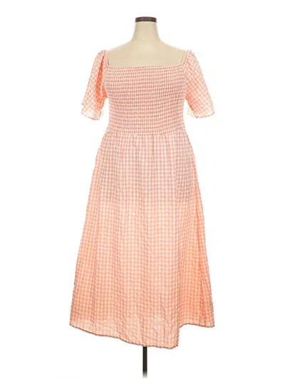 Pre-owned Assorted Brands Casual Dress In Orange
