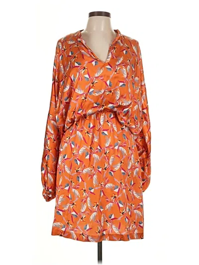 Pre-owned Assorted Brands Casual Dress In Orange