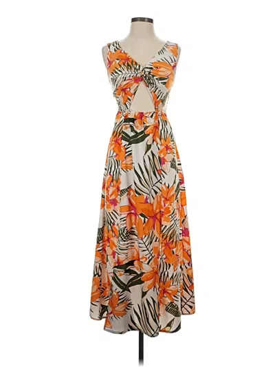 Pre-owned Assorted Brands Casual Dress In Orange