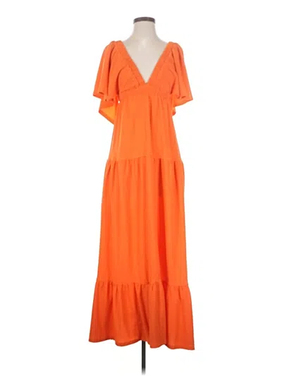 Pre-owned Assorted Brands Casual Dress In Orange