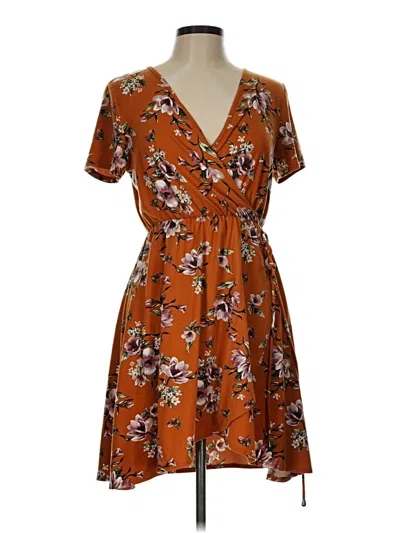 Pre-owned Assorted Brands Casual Dress In Orange