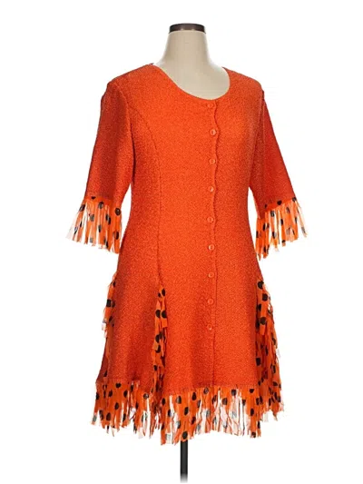 Pre-owned Assorted Brands Casual Dress In Orange