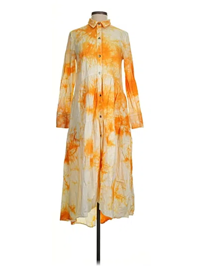 Pre-owned Assorted Brands Casual Dress In Orange